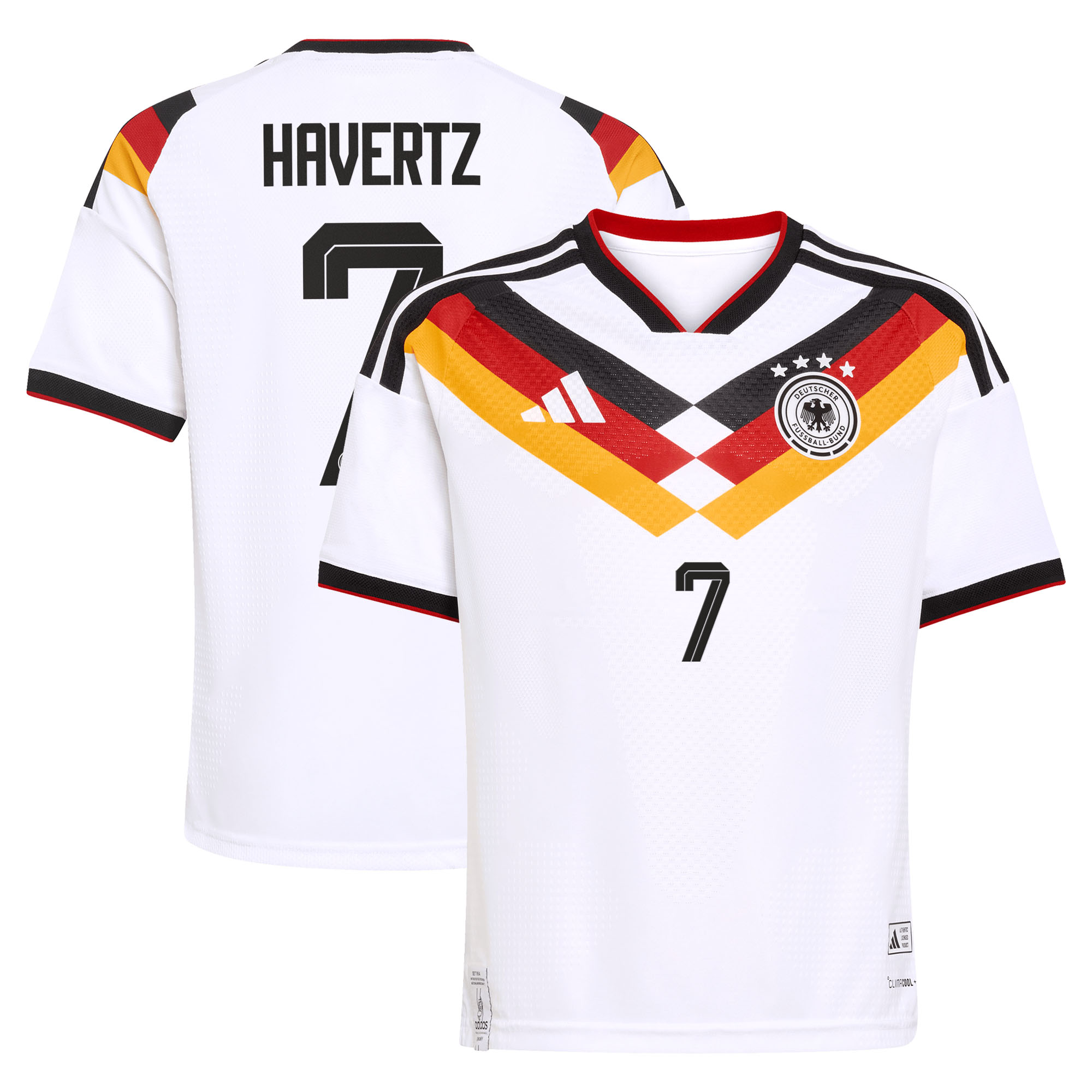 Authentisches Deutschland 26 Heimtrikot - Kinder mit Aufdruck Havertz 7 Image
