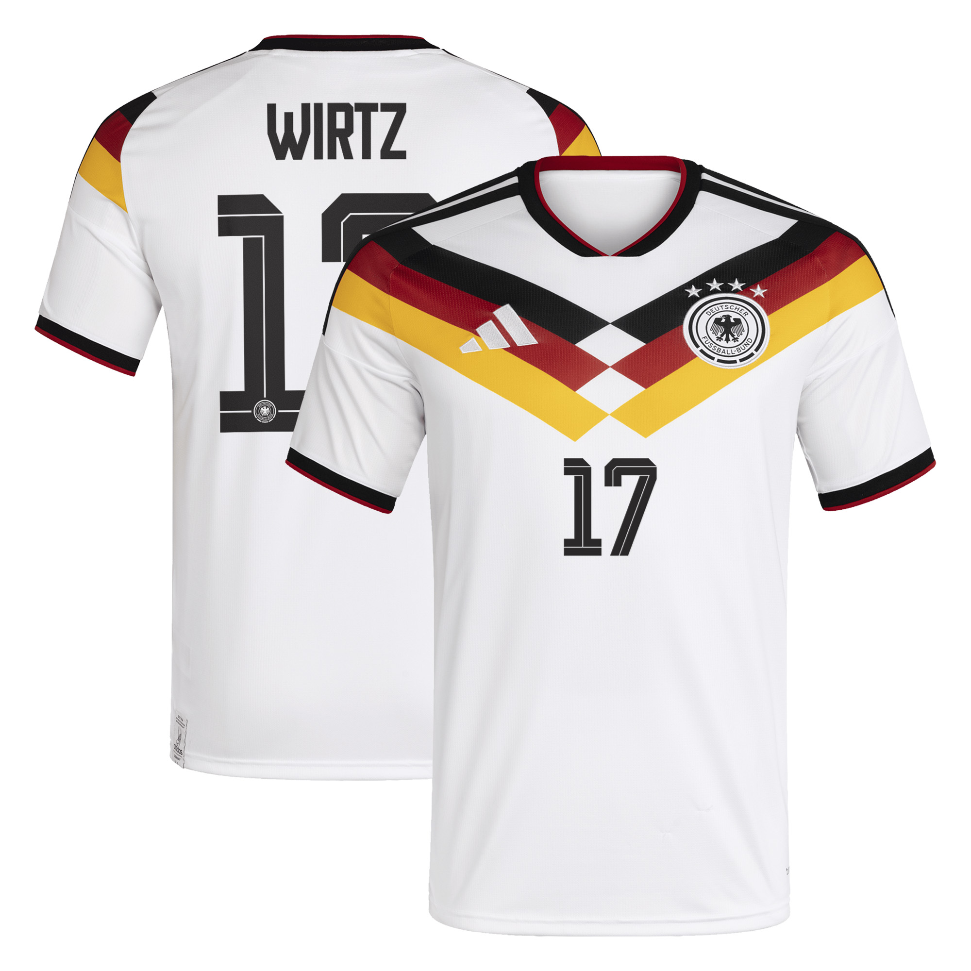 Deutschland 26 Heimtrikot mit Aufdruck Wirtz 17 Image