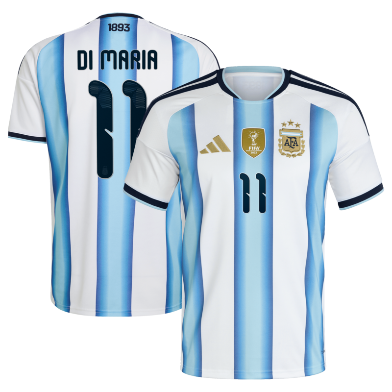Maillot Domicile Argentine adidas 26 - Enfant avec flocage Di Maria 11 - unisexe Taille: 11-12 Years