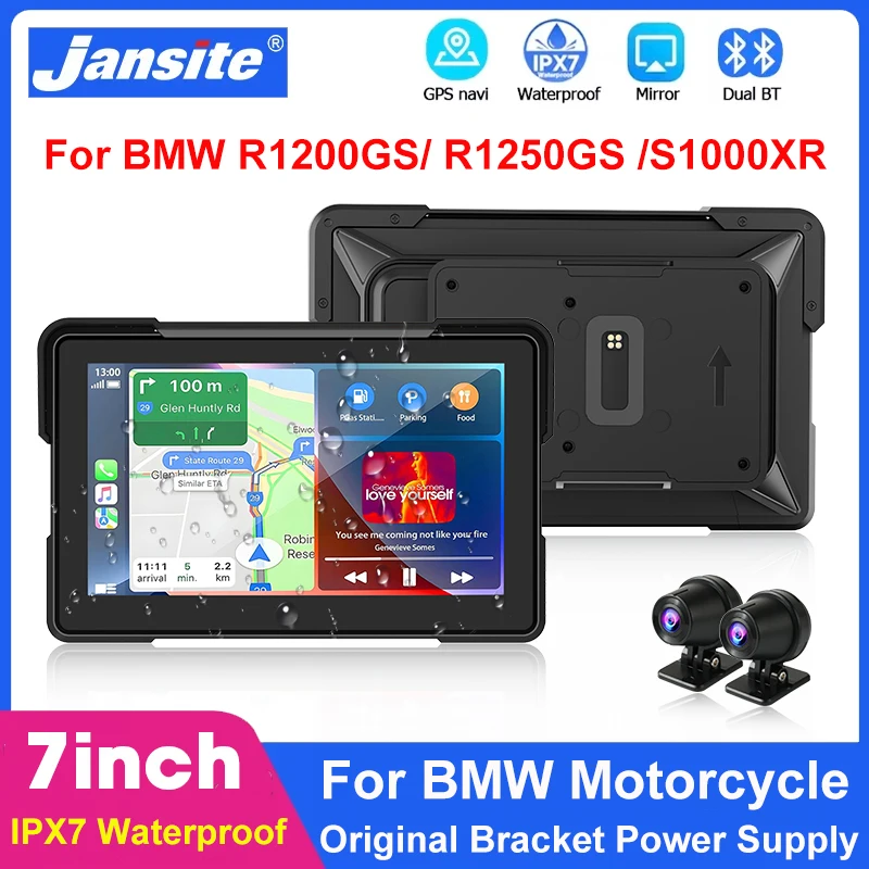 7 zoll Für BMW Motorrad Navigation GPS Drahtlose Carplay Android Auto Bluetooth Für BMW R1200GS ADV/ R1250GS ADV/S1000XR Image