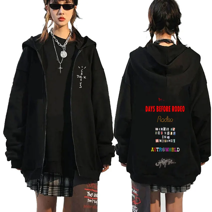 Herbst/Winter Cactus Jack Musikalbum Reißverschluss Kapuze Cowboy Astro Boy World Utopia Pullover Herrenmode Hip Hop Baumwolljacke