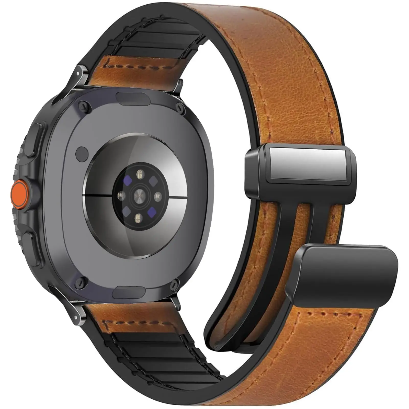 Leder-Uhrenarmband für Samsung Galaxy Watch 8 40 mm 44 mm, Magnetband, klassisches Armband für Galaxy Watch8 Classic 46 mm Image