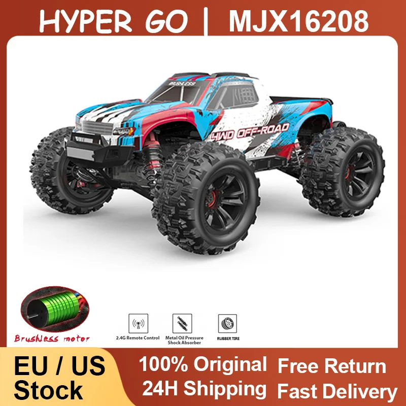 MJX16208 1/16 RC Auto 70 KM/h Bürstenlosen 2,4G 4WD Rennwagen Off-Road Fernbedienung RC Lkw Hobby Spielzeug