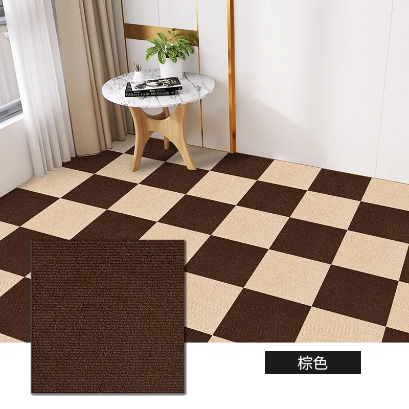 Self-Adhesive Carpet NonSlip Absorbent Carpet Floor Mat Rug PVC Reusable Removable DIY Office Home Hotel Stair Floor Sticker