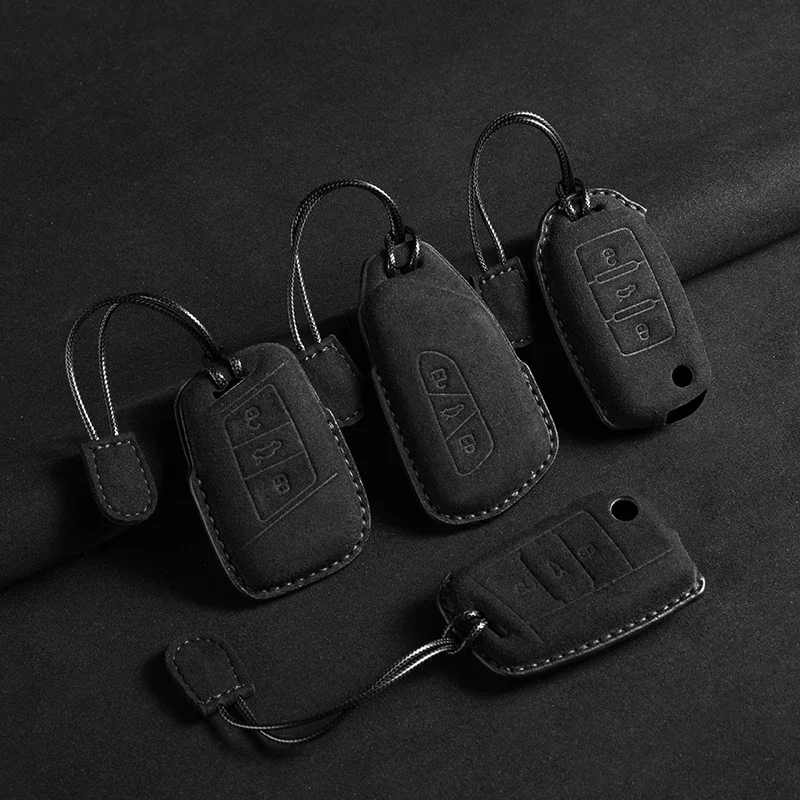 Leder Auto Schlüssel Fall Für Volkswagen VW Magotan Passat B8 TIGUAN MK2 Golf 8 2020 Für Skoda Octavia A8 A7 2021 SEAT Leon MK4 Image