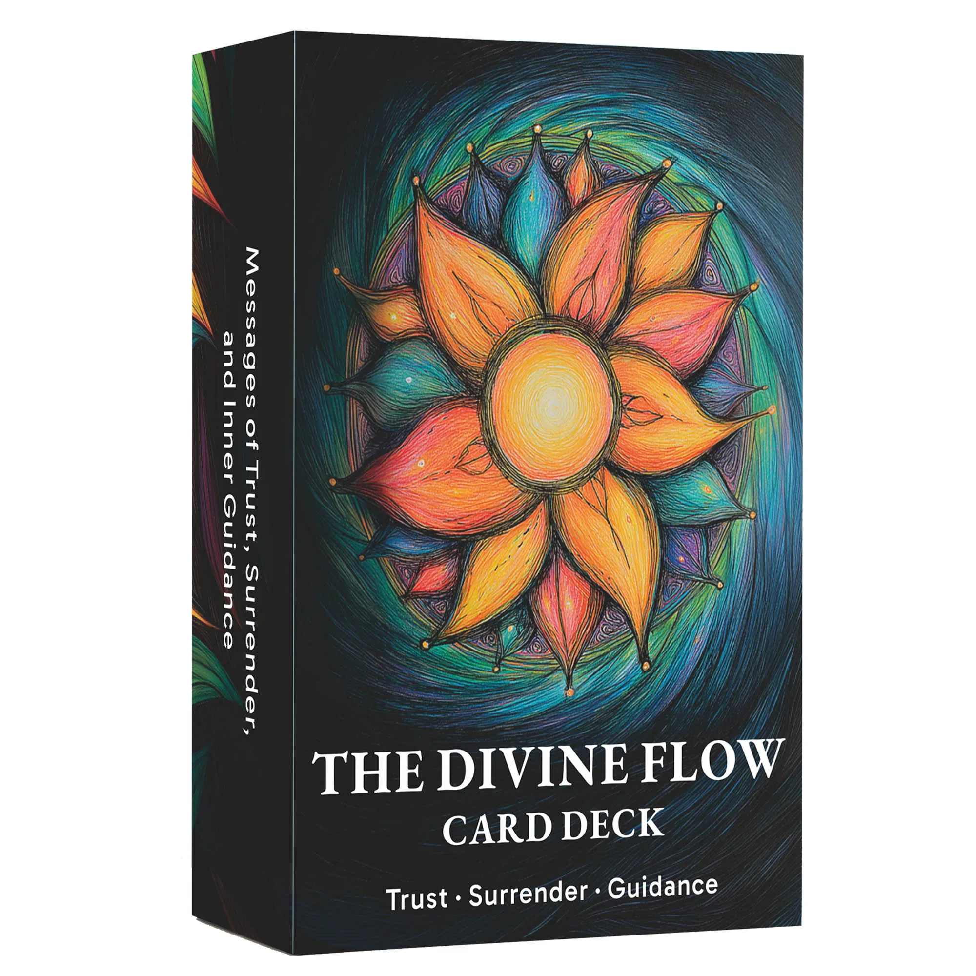 50 Kartendeck The Divine Flow Card Deck Cards, Daily Reflection Meditation Spiritual Connection Tarot Game, 13 x 8 cm große Größe