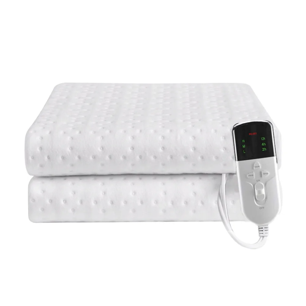 RUIANBAO Heizdecke, 150 x 80 cm, Heizdecke, Timer, Heizkissen, 220 V, Thermomatratze, weiche elektrische Überwurfdecke, Bettwärmer Image