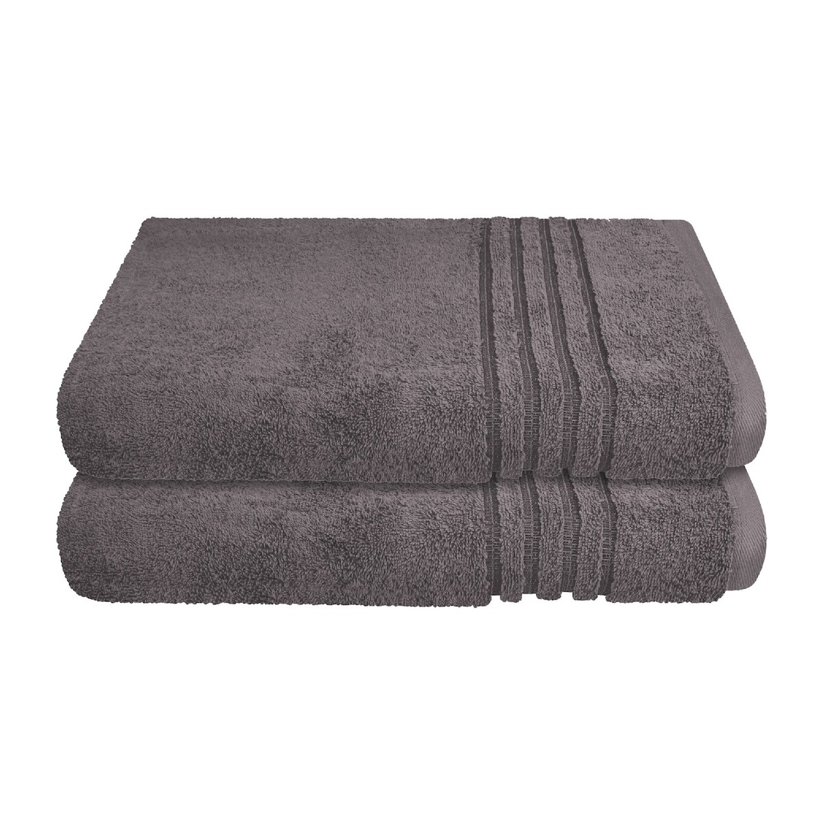 Schiesser Duschtuchset Milano - 2-teilig - 70 x 140 cm - Dunkelgrau Image