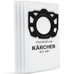 VIOKS Set 4x Filterbeutel Vlies passend wie Kärcher 2.863-006.0 für WD Staubsauger Image