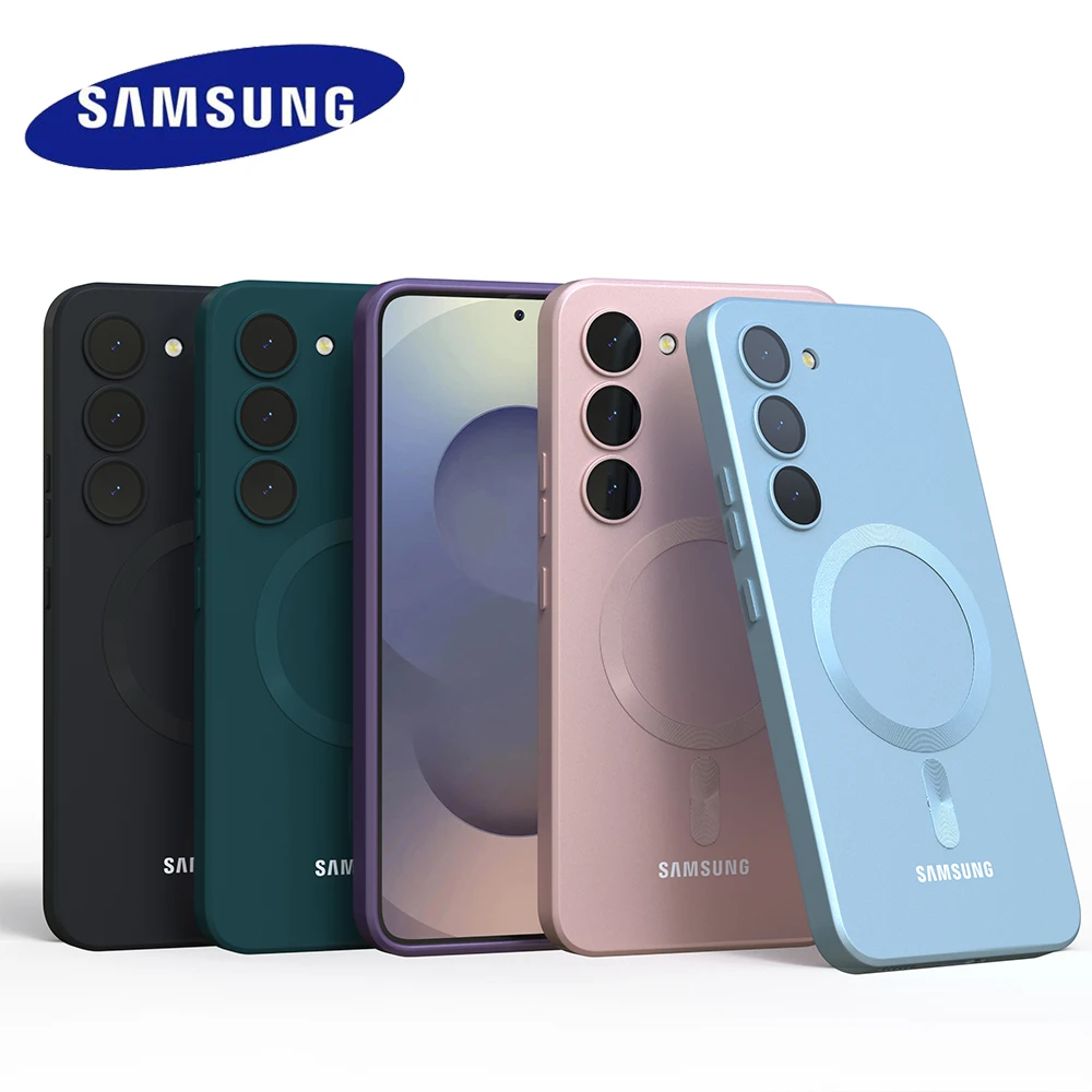 Per Samsung Galaxy custodia magnetica S25 FE S25 S24 S23 S22 S21 S20 FE S25 Plus S25 Telefono antiurto in silicone liquido ultra magnetico