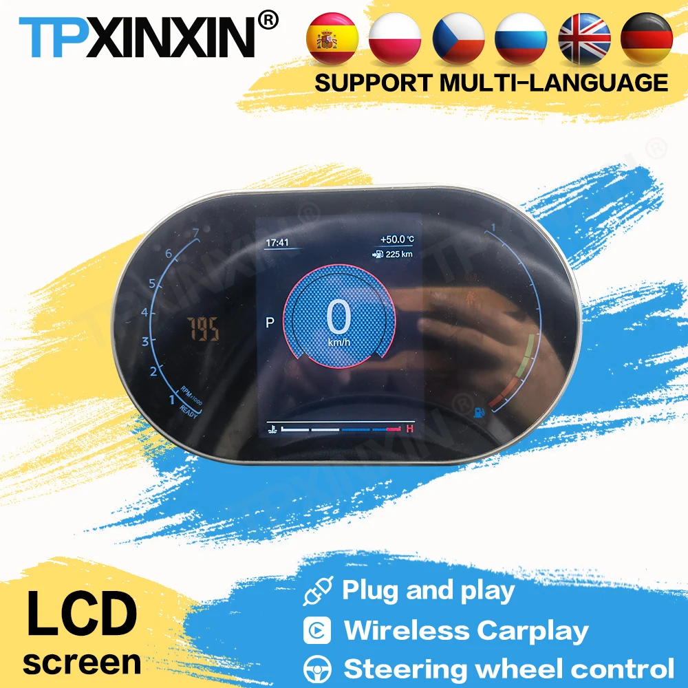 12,3 Digitale Leistung Display Dashboard Geschwindigkeit Tabelle Auto Virtuelle Für BMW MINI F54 F55 F56 F57 R56 R60 2007 ~ 2014 Meter Bildschirm Image