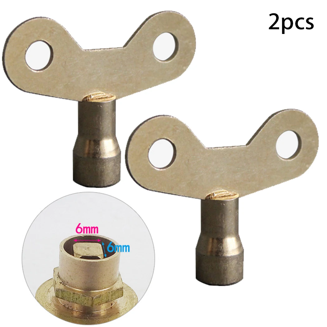 2 pezzi chiave di spurgo presa quadrata rubinetto rubinetto dell'acqua radiatore in ottone foro di bloccaggio speciale impianto idraulico