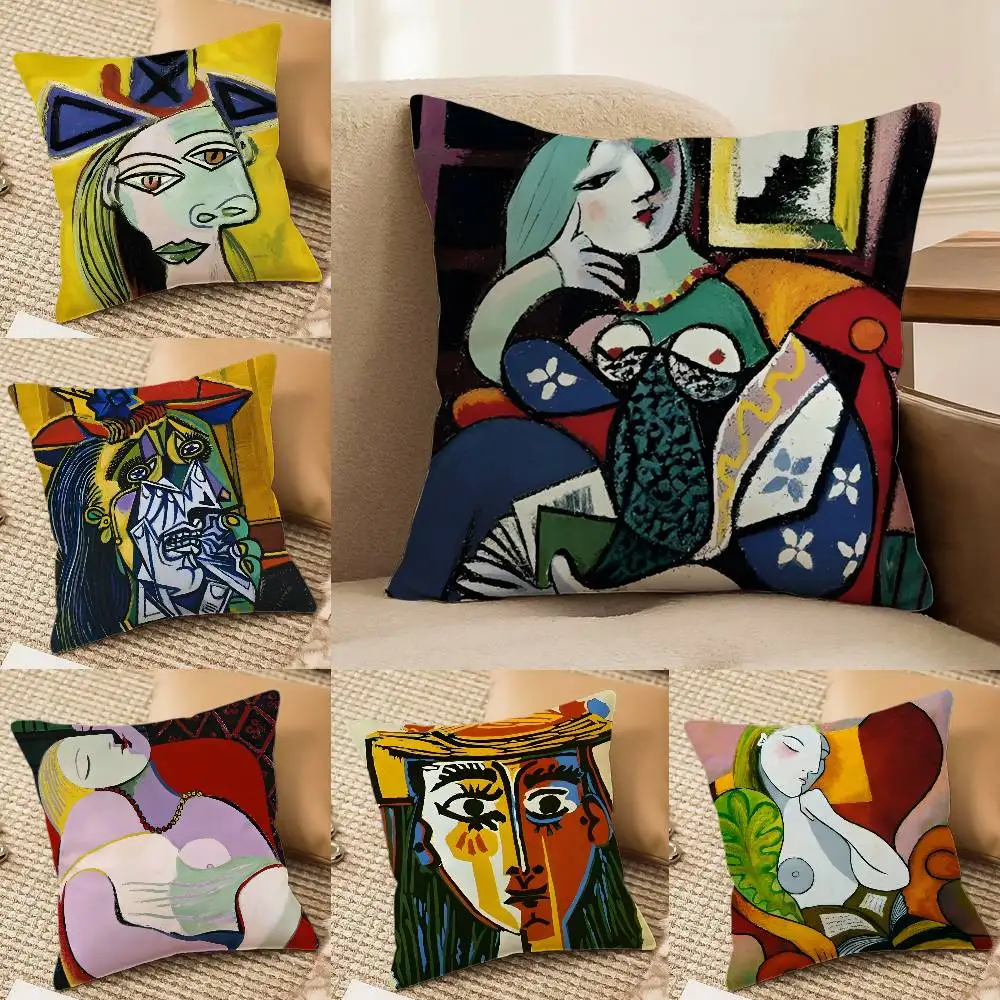 Legend Art Artist P-Pablo Picasso-MT Kissenbezug Druck Kissenbezug Wohnzimmer Sofa Kissenbezug Schlafzimmer Zimmer Dekor Image