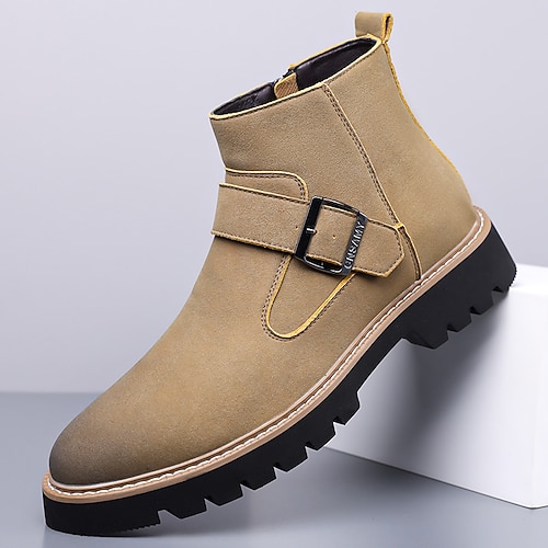 Türkisfarbene Chelsea Boots für Herren – modisch und strapazierfähig, ideal für lässige Winterausflüge und Outdoor-Aktivitäten Image