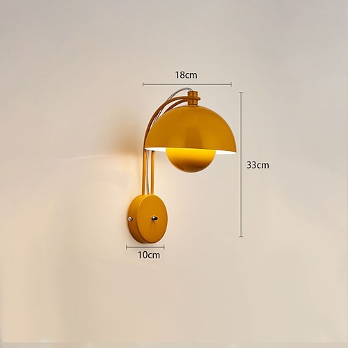 applique da parete, applique da parete macaron, lampada da comodino a forma di fiore, luce da lettura in metallo, applique da interno, illuminazione da parete, lampada da parete per camera da letto e