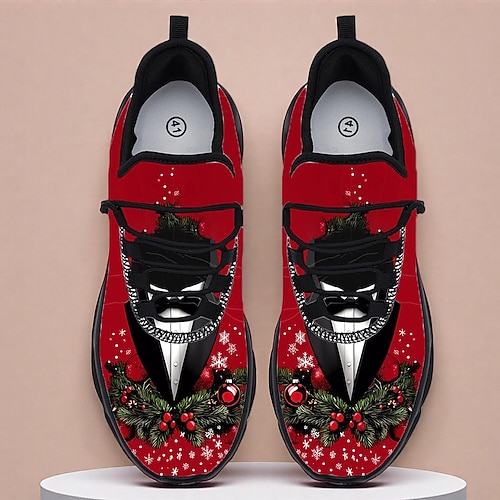 Herren-Sneaker mit Weihnachtsbaum-Print – festliche, weihnachtlich inspirierte Freizeitschuhe mit elegantem Weihnachtsbaum-Design, perfekt für Weihnachtsfeiern und festliche Zusammenkünfte. Image
