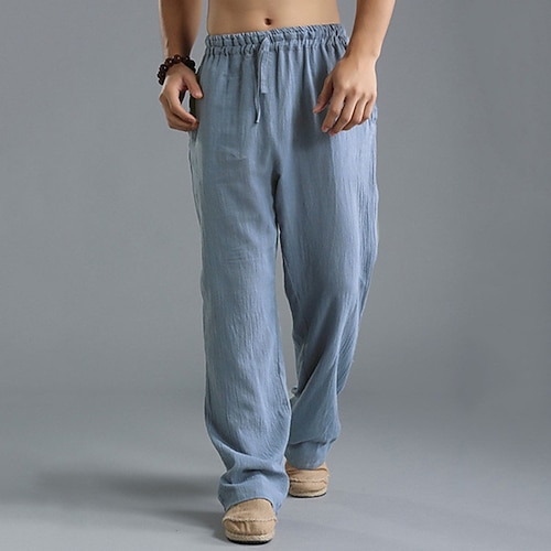 Mittelalterlich Renaissance Piratenhose Pirat Wikinger Einfarbig Kostüm Herren Vikinger Seeräuber Halloween Karneval Urlaub Party / Abend LARP Erwachsene Hose Frühling Sommer Image