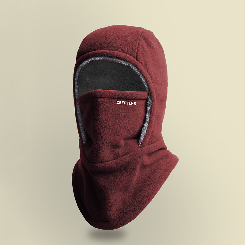 Men's Balaclava Ski Mask Winter Hats Black Wine Polyester Fleece Fashion Sport Outdoor Daily Wear Solid / Plain Color Thermal Warm Windproof