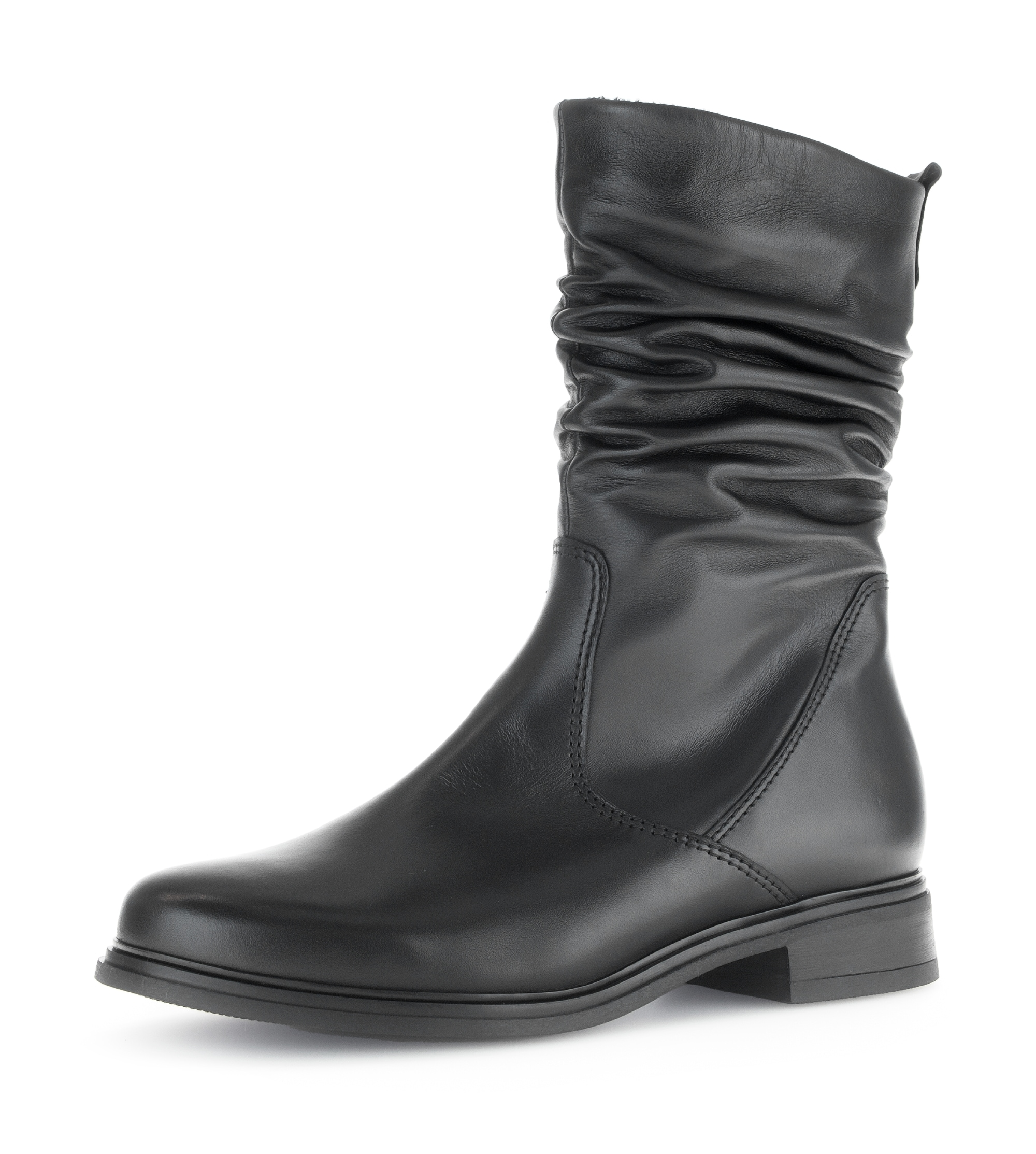 Stiefel GABOR, Damen, Gr. 36, schwarz, Kalbsleder, unifarben, Schuhe Stiefel, Stiefel, Stiefelette, Boots, in abgerundeter Form