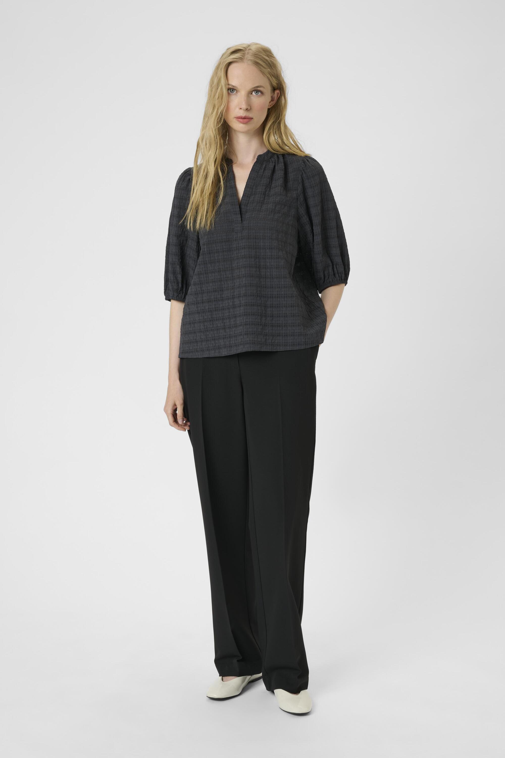 Kurzarm-Bluse KBAyo Classic fit white green Image