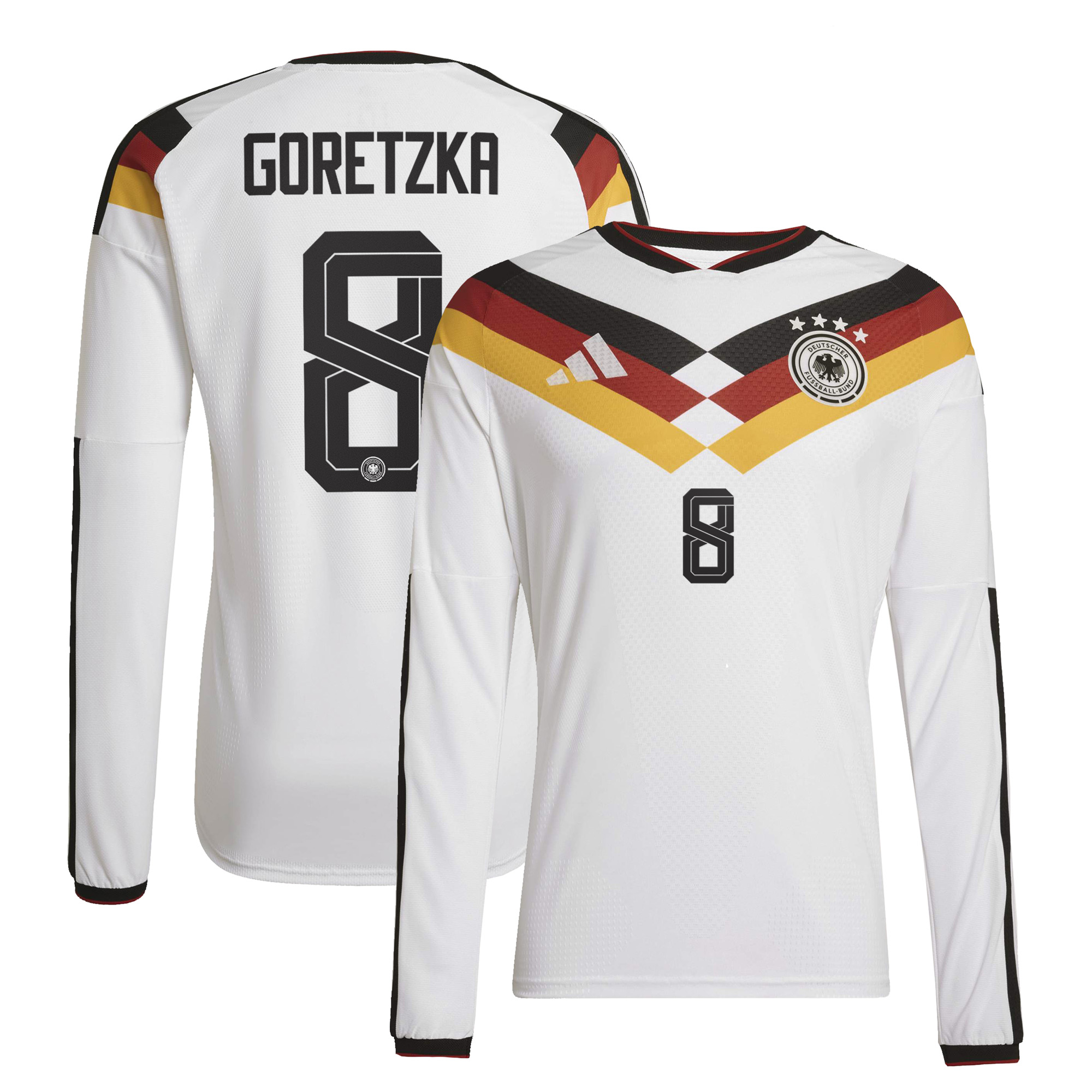 Deutschland 26 Authentic langärmeliges Heimtrikot mit Aufdruck Goretzka 8 Image