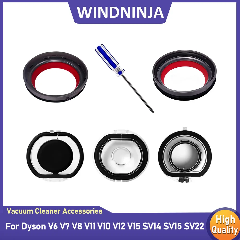 Staubbehälter oben fester Dichtungsring Mülleimerbecher untere Abdeckung Zubehör für Dyson V6 V7 V8 V11 V10 V12 V15 SV14 SV15 SV22 Staubsauger Image