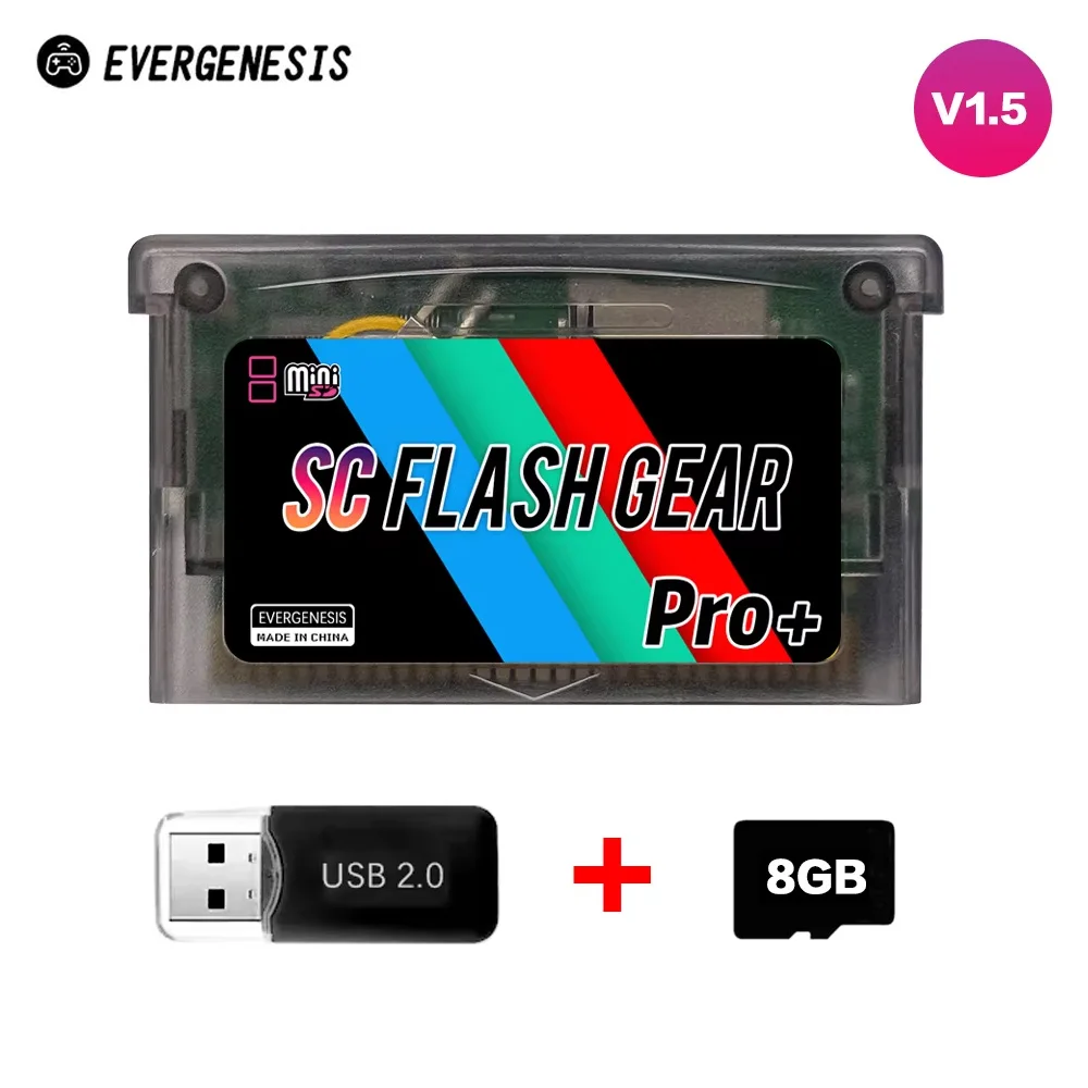 SCFW V1.5 Mini SC Karte 1000+ in 1 Flash GBA Karte Für GBA GBC GB NES mit Adapter Mit 8G TF Karte Spielkonsole Zubehör Image