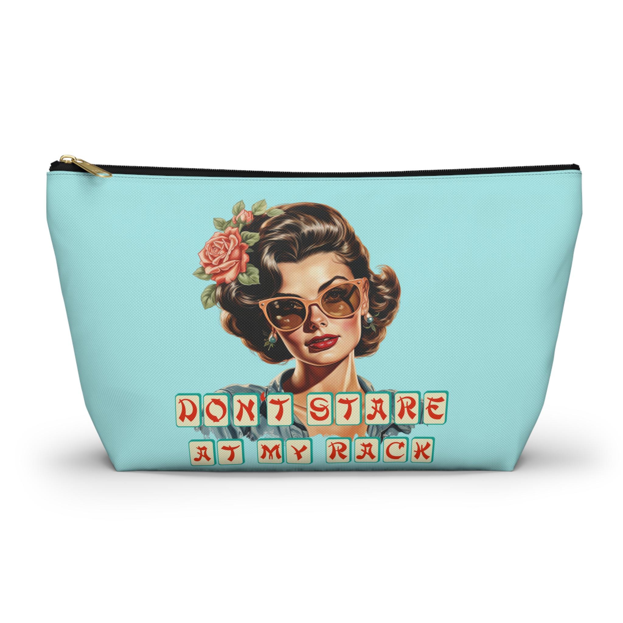 "Divertente borsa per tessere blu \"Non fissare il mio rack\" di Mahjong, regalo di compleanno per gli amanti del gioco Mah Jongg, borsa per monete e den"