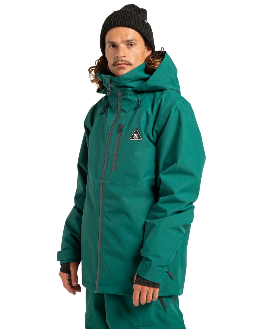 Snowboardjacke DC SHOES "Basis 30K", Herren, Gr. L, deep teal, 100% Polyester, Jacken Snowboardjacke