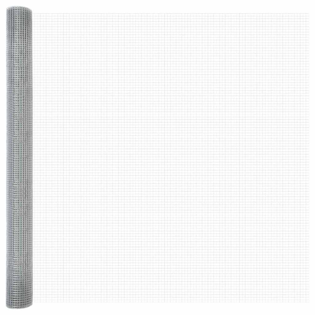 vidaXL Geschweißter Drahtzaun Silber 1,5 x 50 m Stahl Image