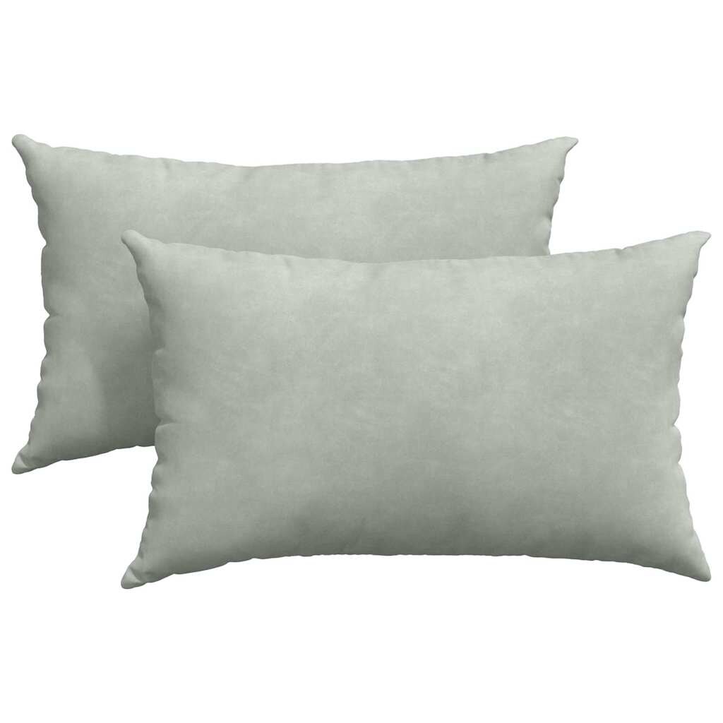 vidaXL Sofakissen 2 pcs Hellgrau 50 x 30 cm Cordstoff Image
