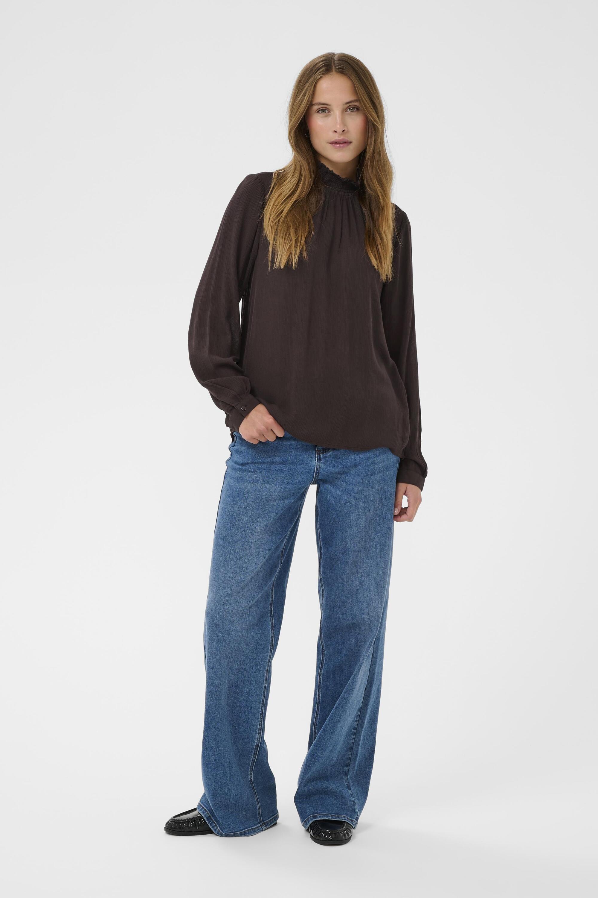 Langarm-Bluse Trine Langarm-Bluse Regular fit dark brown Image