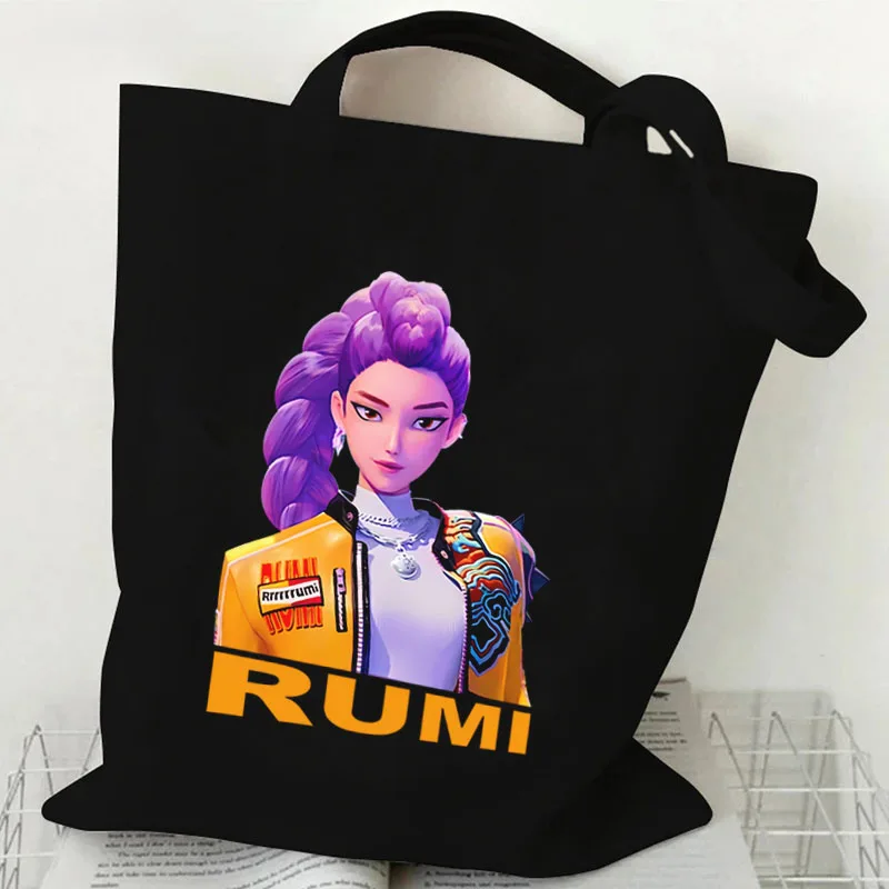 2025 nouveau sac mode k-pop chasseurs de démons sac à poignée supérieure femmes mode Shopping déplacements Portable sac à main Simple fourre-tout-sac cadeau