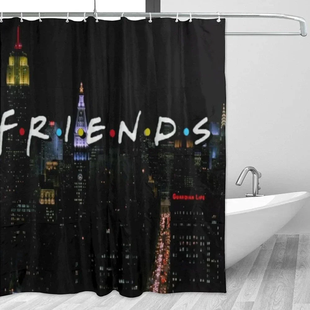Rideau de douche imperméable pour série télévisée Friends, décor de salle de bain, rideau de bain en Polyester Durable avec crochets, décor de baignoire pour écran de salle de bain