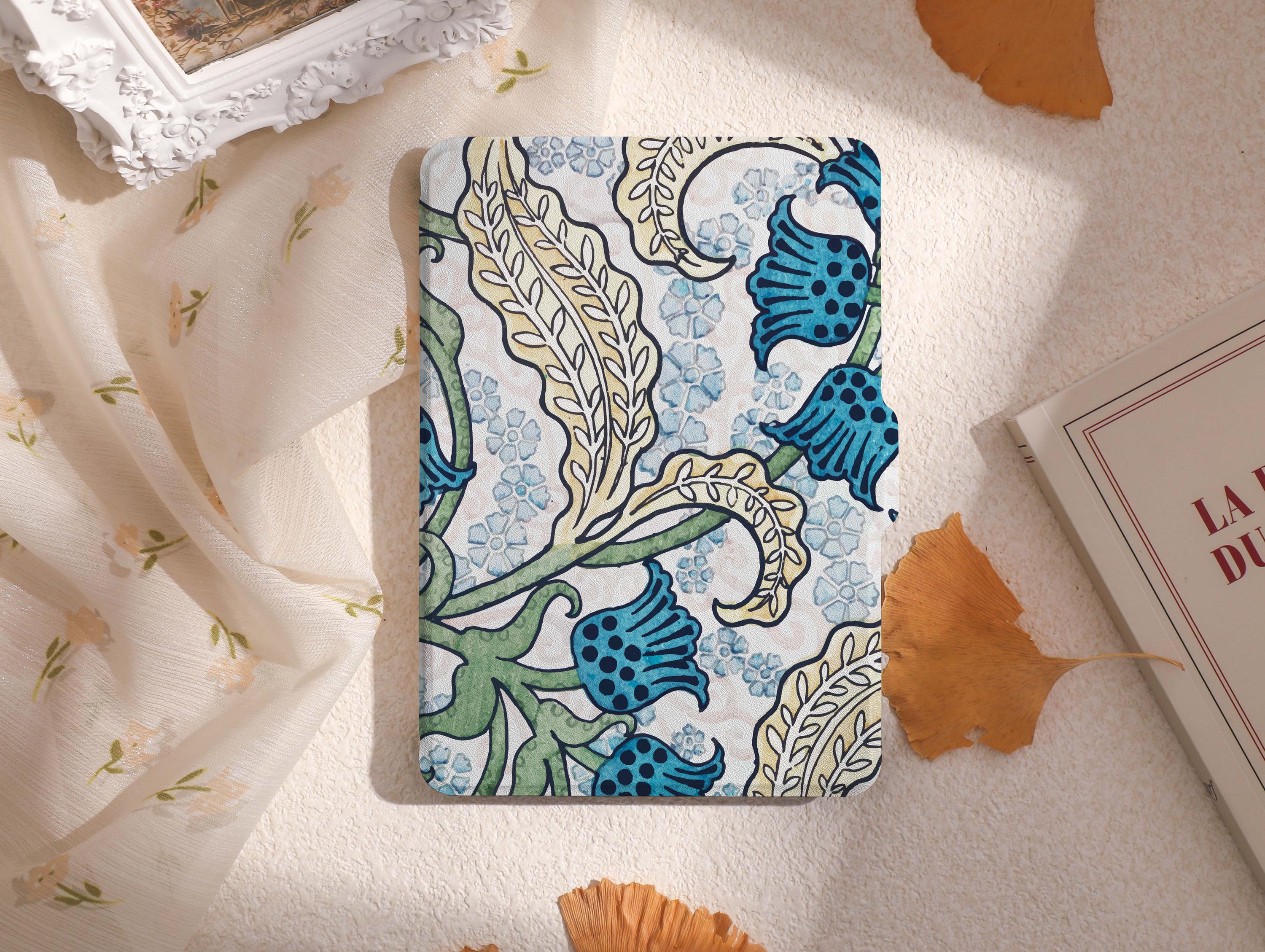 Custodia Kindle floreale in stile William Morris, nuova custodia Kindle 2022, custodia Paperwhite 6.8, custodia Kindle Paperwhite 2021, Kindle 10a e 1