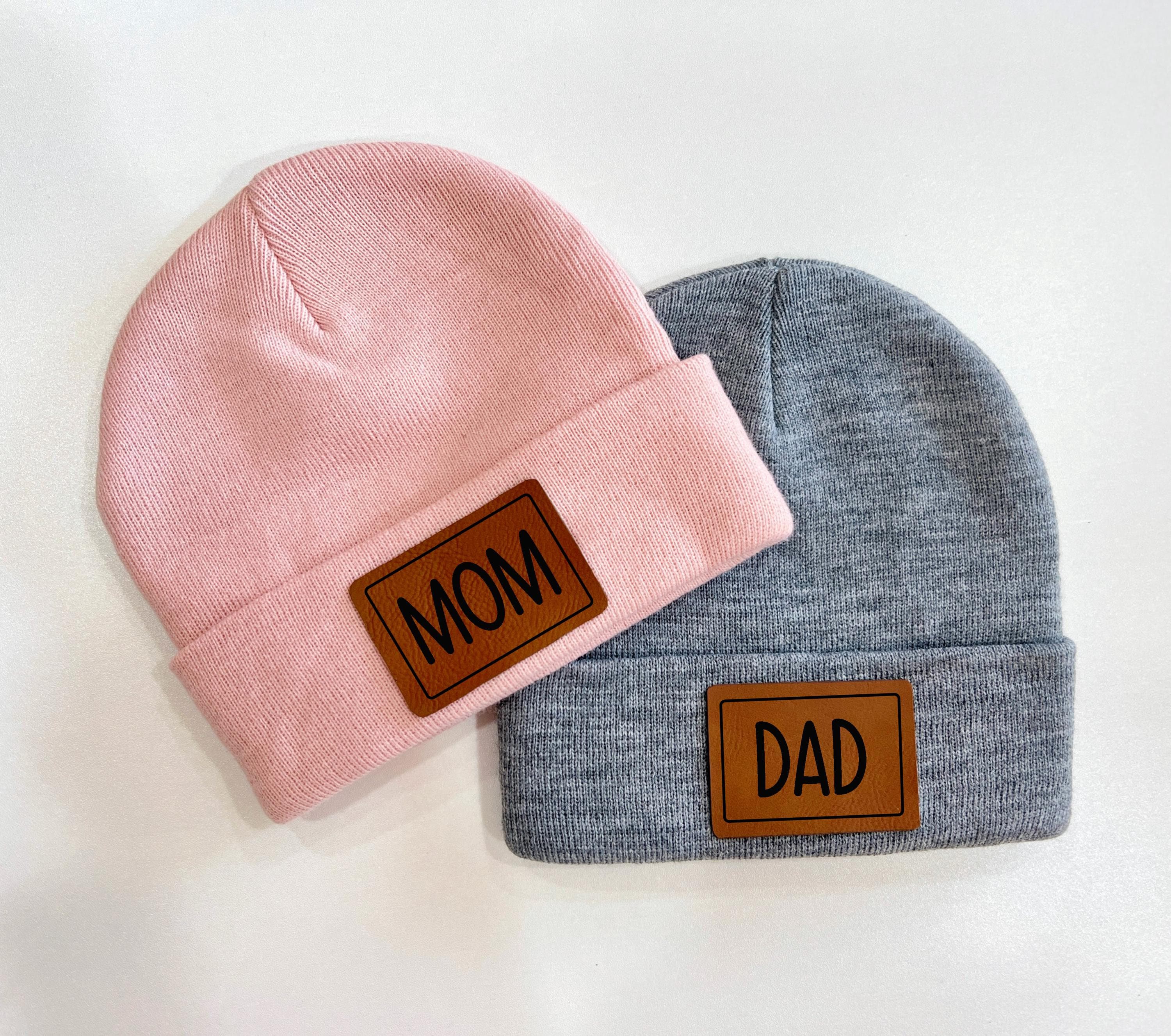 Berretto con logo personalizzato, berretto in pelle personalizzato, berretto invernale con nome personalizzato, regalo di compleanno per papà e Natale
