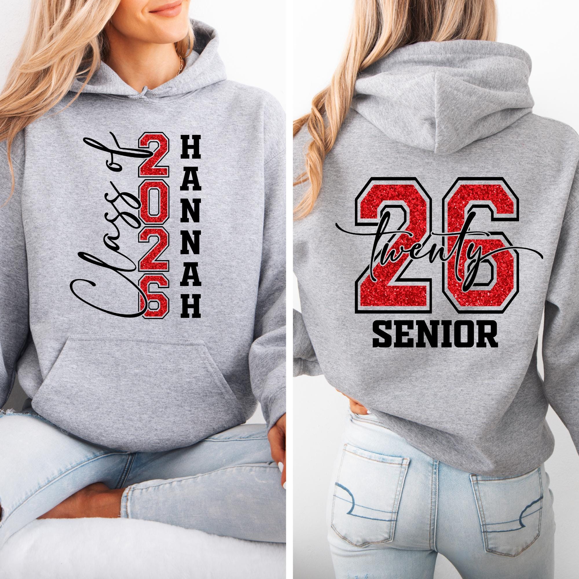 Felpa con cappuccio personalizzata per laureati del 2026, felpa personalizzata per laureati, felpa con cappuccio per la classe del 2026, felpa con cap