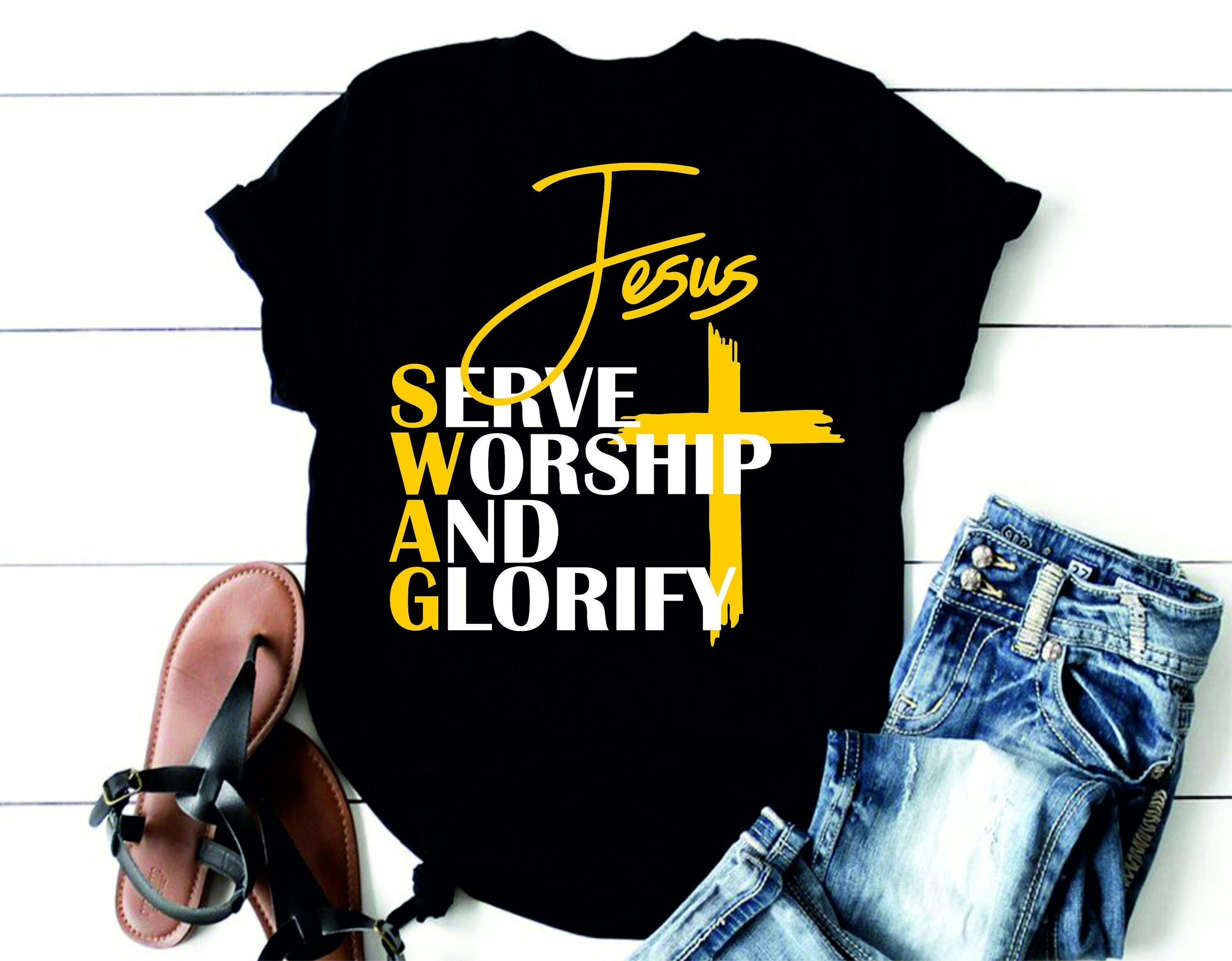 Jesus SWAG Svg Png, Servire svg, Adorare svg, Glorificare svg, Cristiano svg, Chiesa svg, Gesù svg, Preghiera svg, Religioso svg, Afroamericano