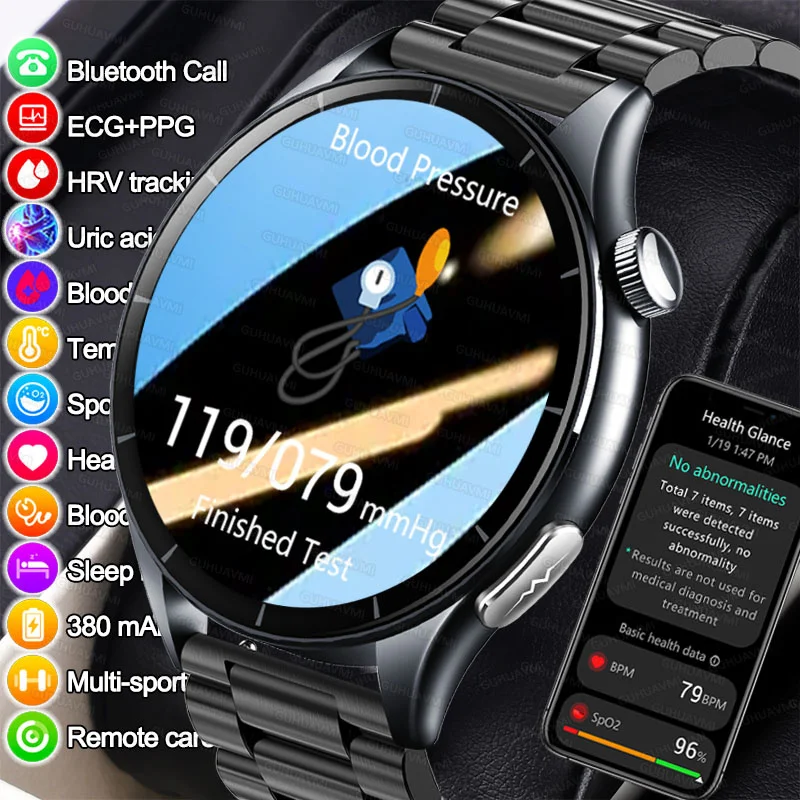 2025 Neue KI-Diagnose, Blutdruck, Harnsäurefette, Smartwatch für Männer, EKG + PPG, Gesundheitsvisu, BT-Anruf, NFC, Gesundheits-Smartwatches, IOS Image