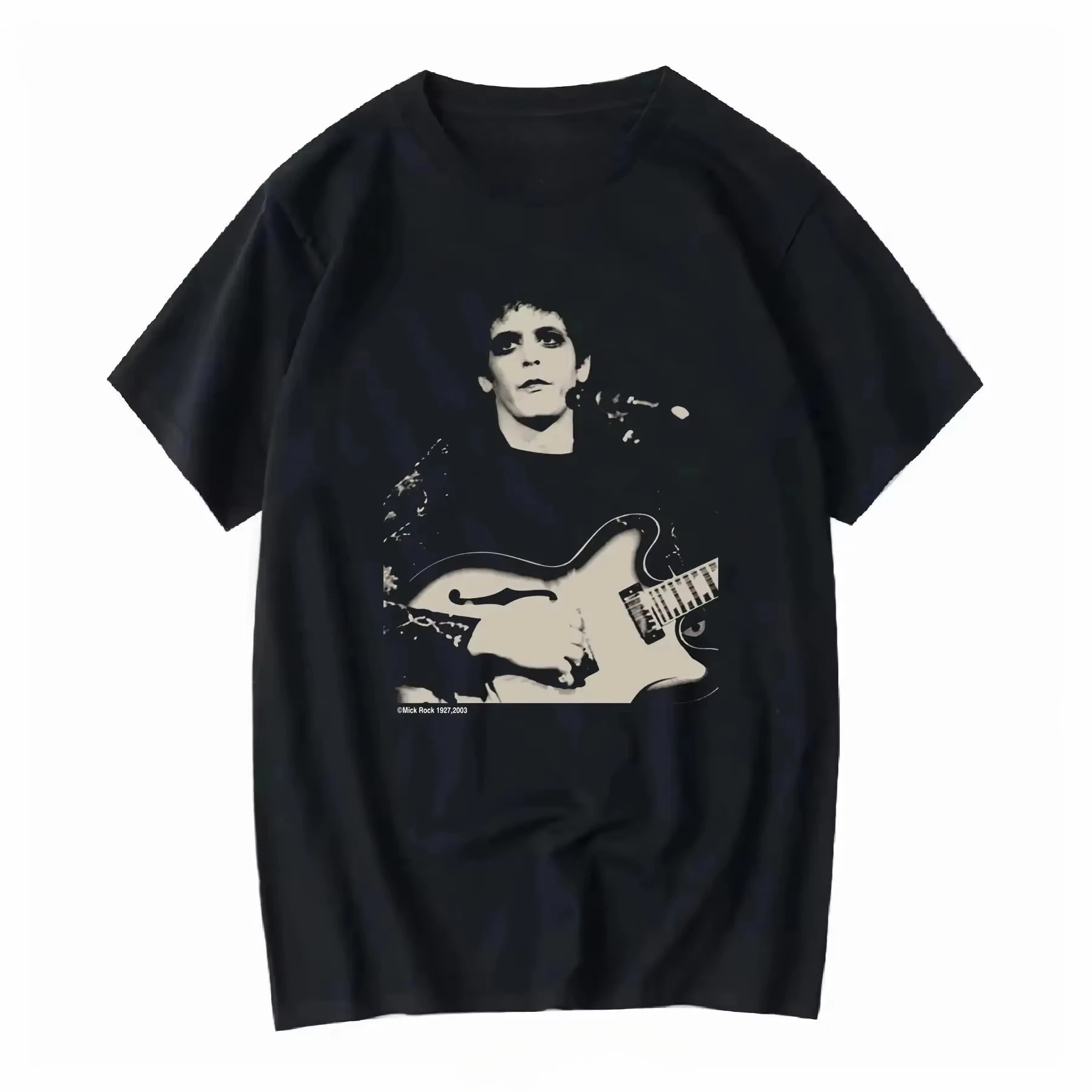 Vintage 2003 Lou Reed Proto Punk Noise Rock Mick Fotograf Promo T-Shirt Vintage gewaschen stilvoll leicht lässig weich
