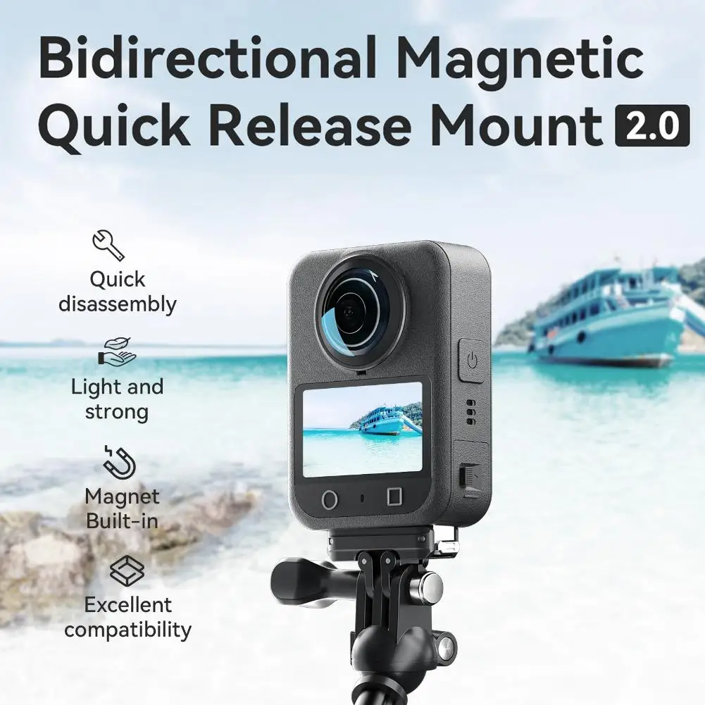 Schnellverschluss-Adapterhalterung für DJI Osmo Action 5 Pro 4/Action 3, Aluminiumlegierung, magnetische Halterung, Erweiterungszubehör Image