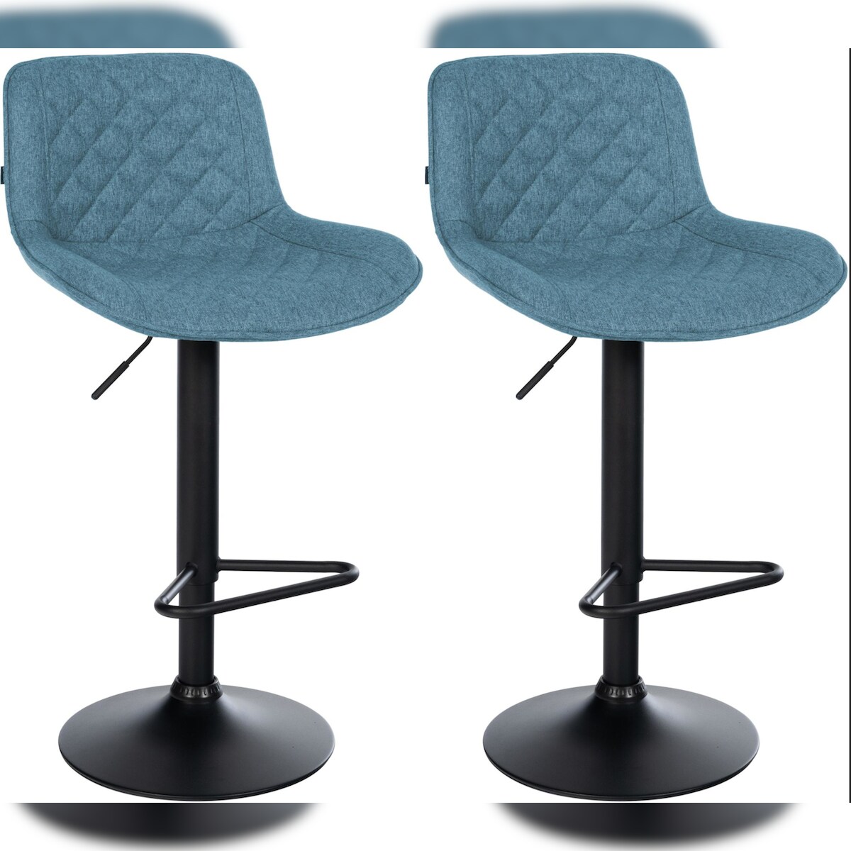 CLP 2er Set Barhocker Kasson blau/Stoff Image