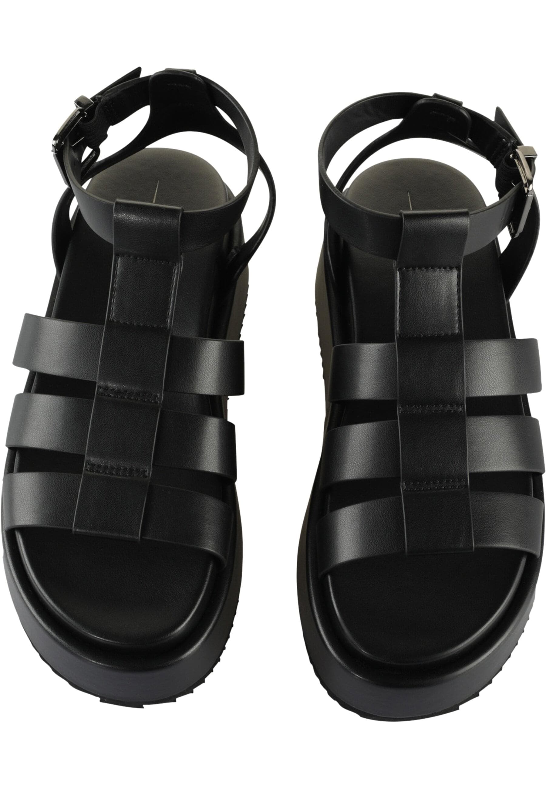 Sandale BUFFALO "Buffalo NOA GREEK SANDAL", Damen, Gr. 40, schwarz, Polyurethan, unifarben, Schuhe Sandale