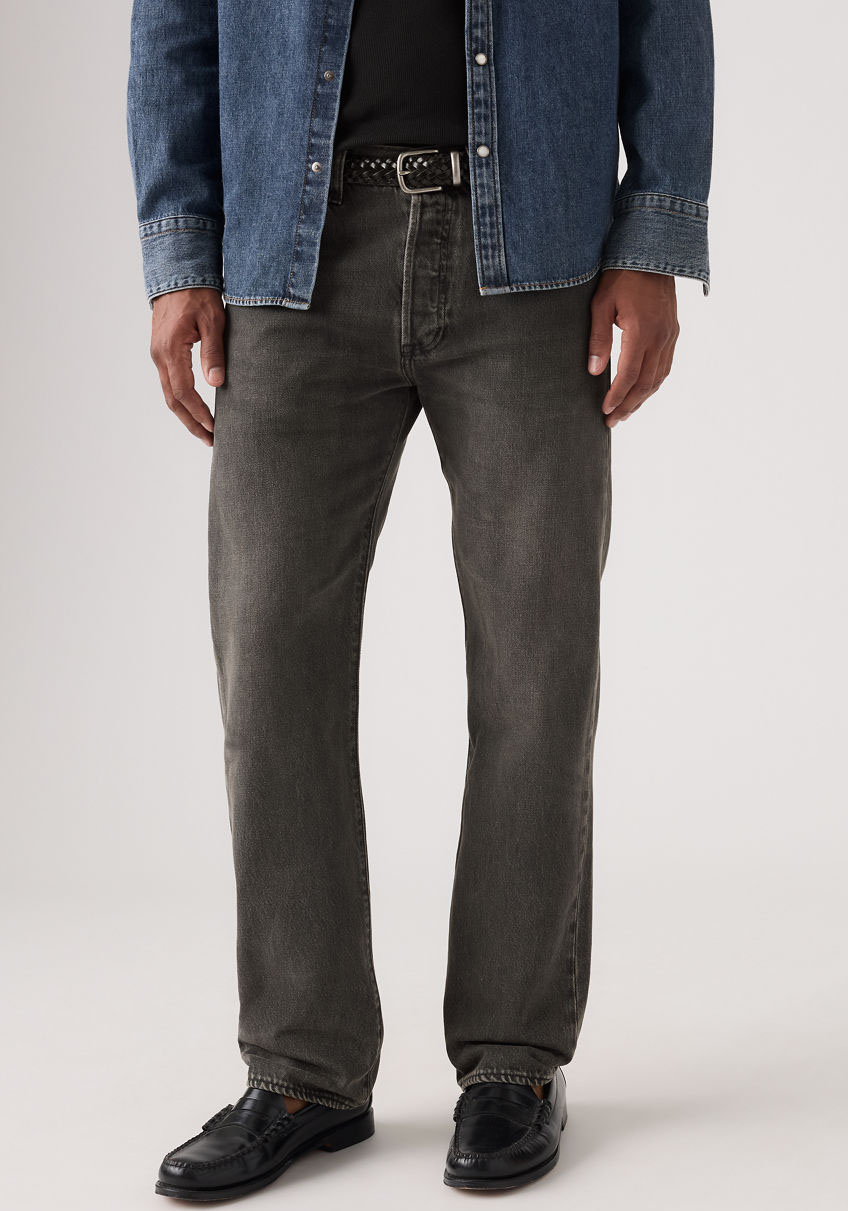 Straight-Jeans LEVI'S "501 LEVI'S ORIGINAL", Herren, Gr. 33, Länge 30, grau (oak nights), Denim/Jeans, Obermaterial: 100% Baumwolle, normal lang, Jeans Straight-Jeans, mit Markenlabel, Topseller