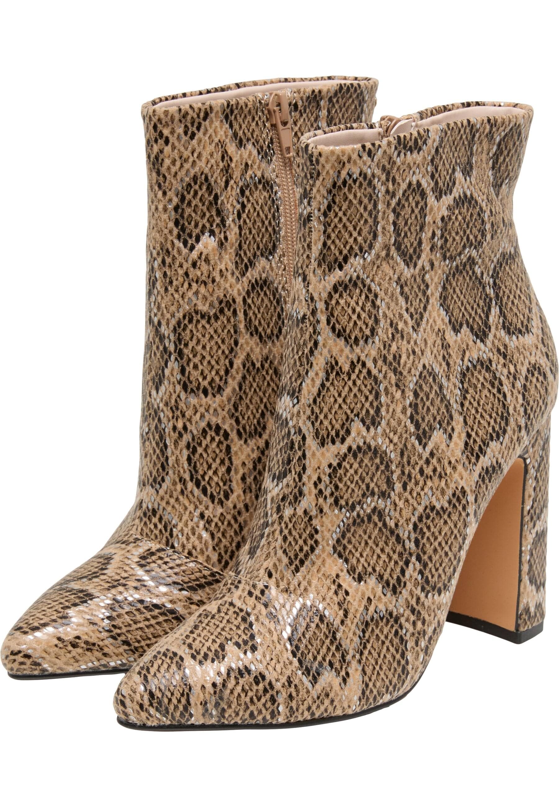 Stiefel BUFFALO "Buffalo JULY ANKLE BOOTIE - VEGAN SUEDE", Damen, Gr. 42, cream, beige snake, Kunstfaser, Schuhe Stiefel