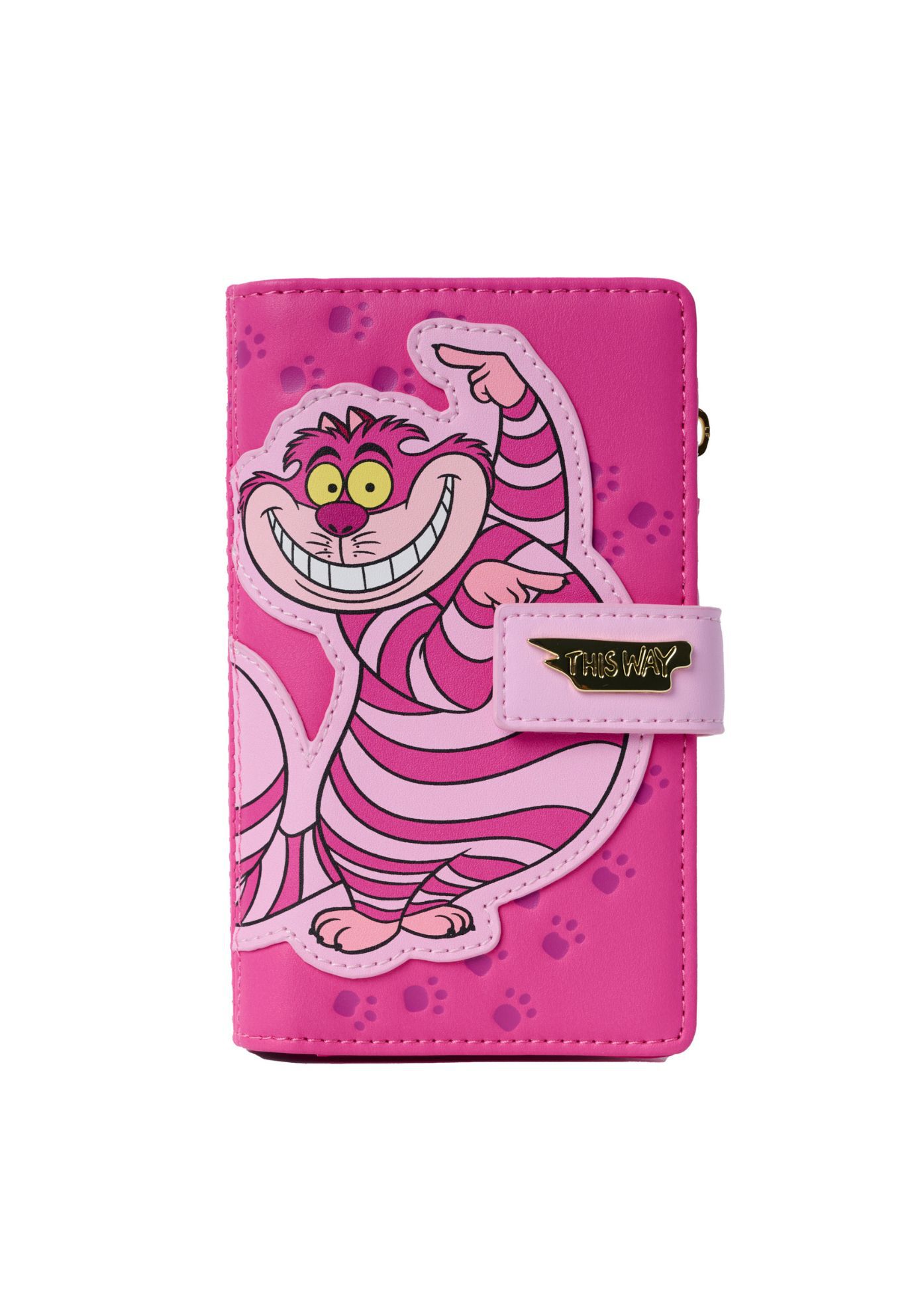 Women's Loungefly x Disney Cheshire Cat Snap Wallet Alice in Wonderland Pink by Loungefly in Pink (Size ONE SIZE)