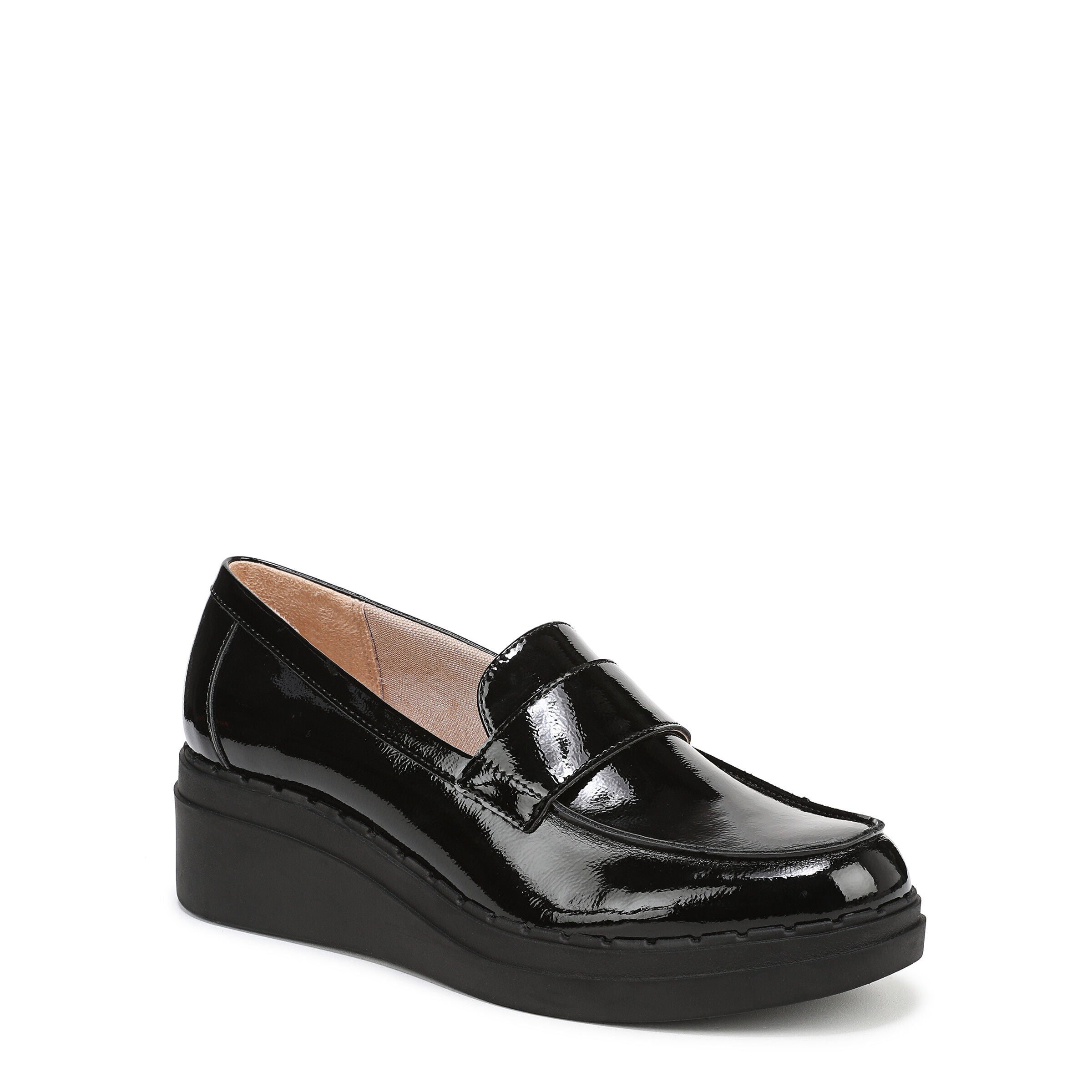Women's Dolce Bit Wedge Loafer by LifeStride in Black (Size 8 1/2 M)