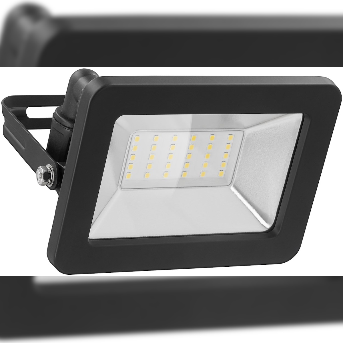 goobay LED-Außenstrahler, 30 W mit 2550 lm, neutralweißem Licht 4000 K und M16-Kabelverschraubung schwarz Image