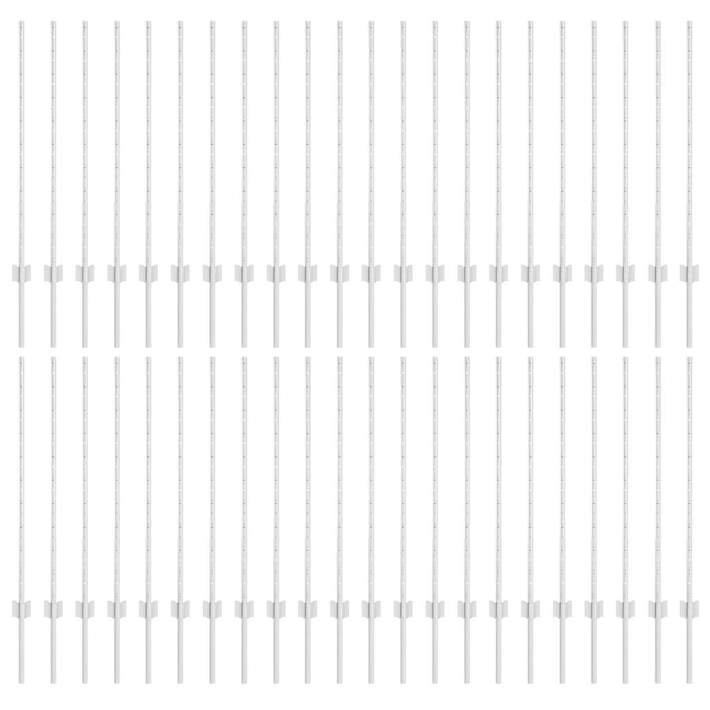 vidaXL Zaunpfosten 88 pcs Silber 140 cm Stahl Image