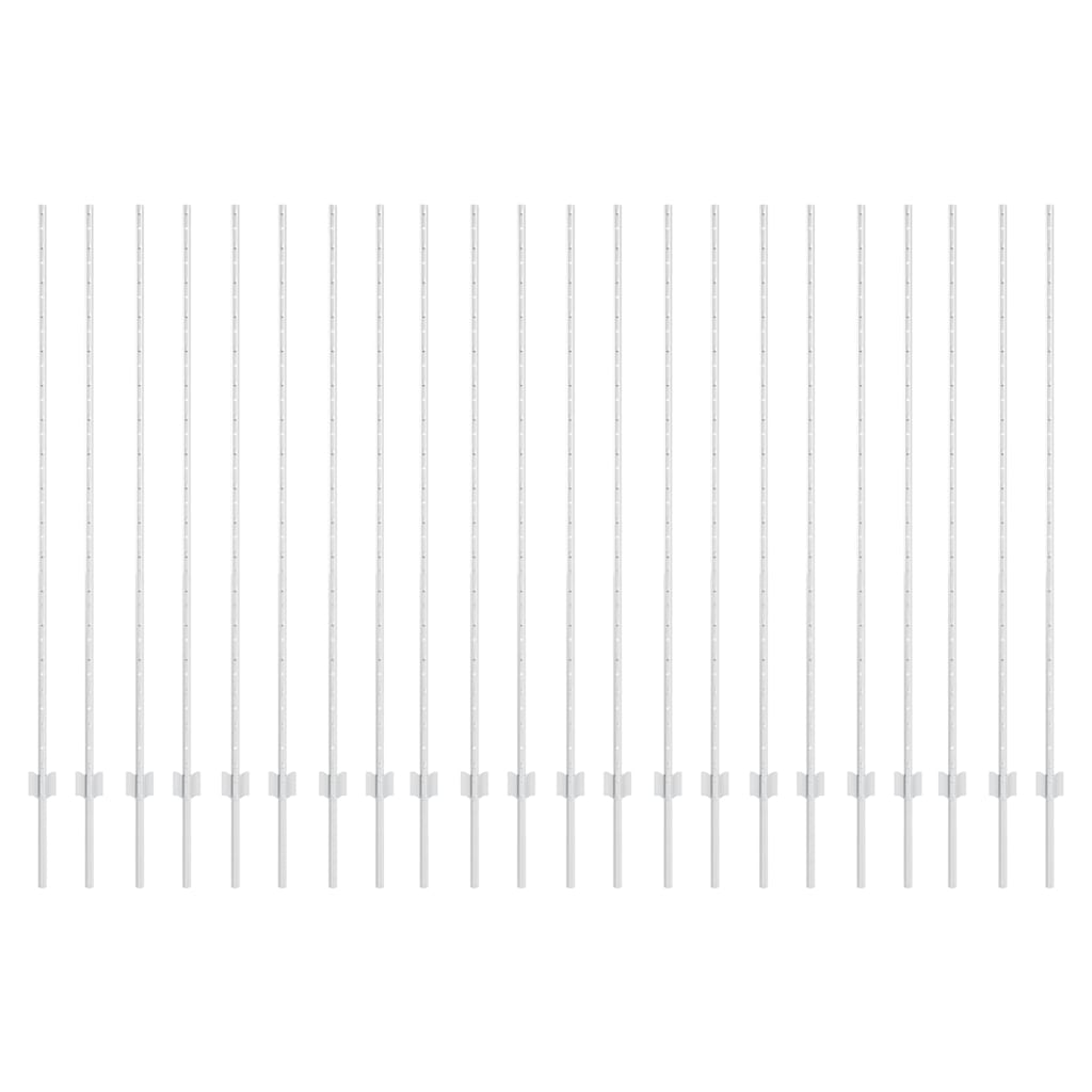 vidaXL Zaunpfosten 44 pcs Silber 200 cm Stahl Image